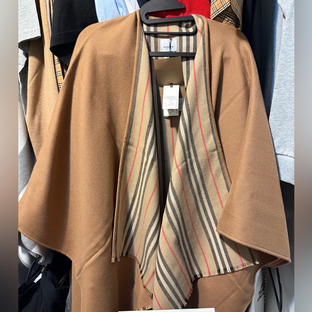 Burberry brown / check cape - Picture 2 of 5